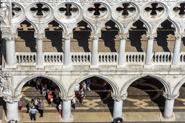 Dogethe Palace nebo Palazzo Ducale převzata shora, Benátky, Itálie. — Stock fotografie