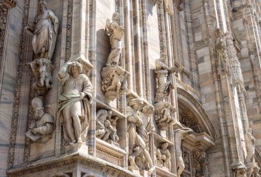 Milan Cathedral (Duomo di Milano) closeup, Milan, Italy. Detail 