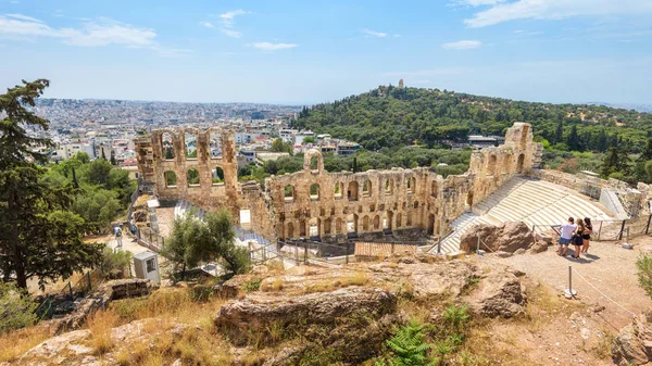 Odeon of Herodes Atticus w Akropolu Aten, Grecja. To jest... — Zdjęcie stockowe