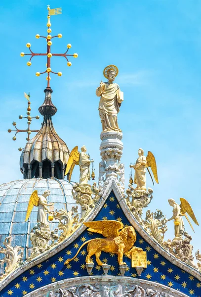Mark Basilica Venice Italy Famous Saint Mark Cathedral Top Tourist — Stockfoto