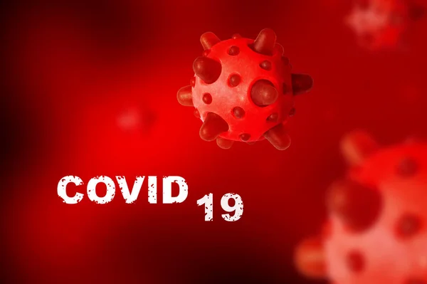 Covid Coronavirus Banner Vista Microscópica Del Virus Corona Sars Cov — Foto de Stock