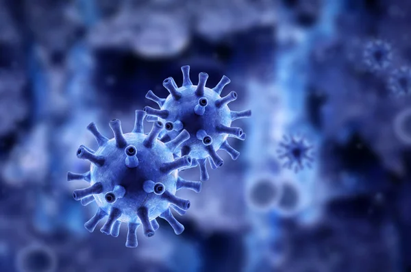 Coronavirus Gérmenes Gripe Dentro Célula Sars Cov Corona Virus Bajo — Foto de Stock