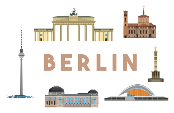 Berlin Repere Skyline — Vector de stoc