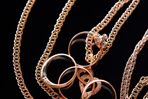 Gouden sieraden close-up — Stockfoto