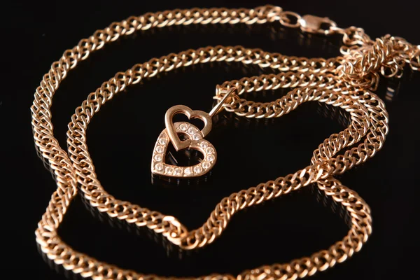 Gouden sieraden close-up — Stockfoto