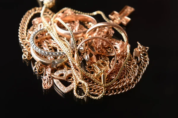 Biżuteria złota z bliska — Zdjęcie stockowe