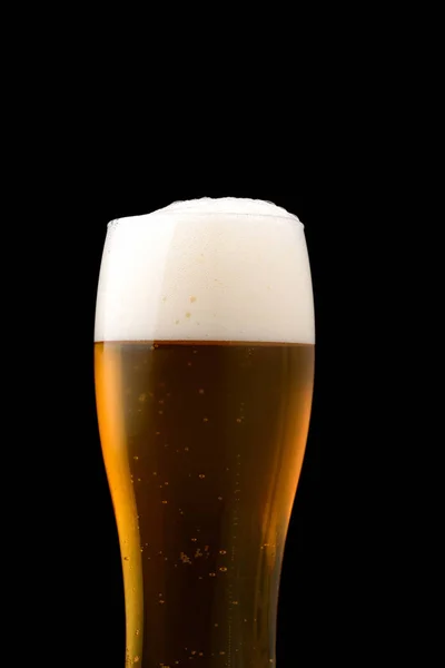 Craft beer close up on dark background — Stock Photo, Image