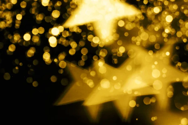 Golden stars bokeh background — Stock Photo, Image