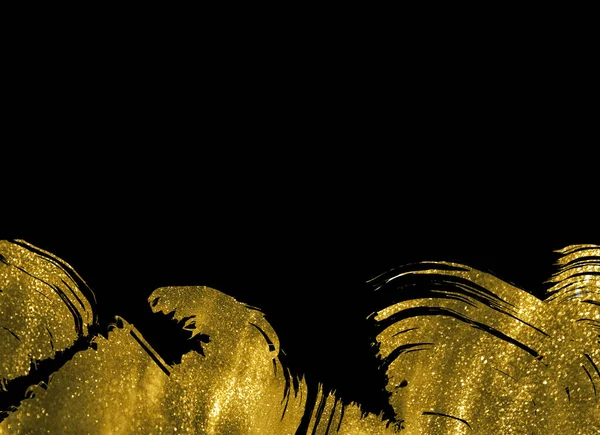 Absztrakt arany shimmer stroke fekete háttér — Stock Fotó