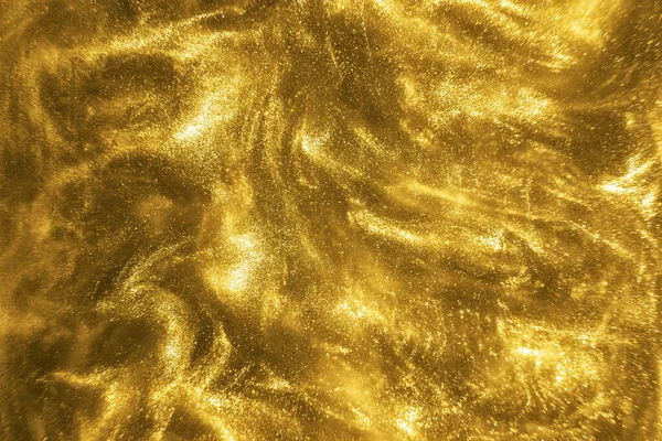 Gold glitter shimmering magic bokeh background — Stock Photo, Image