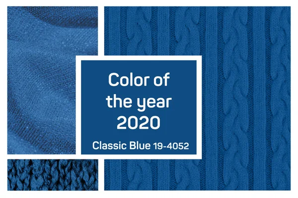 Kolaż tekstylny niebieski — Zdjęcie stockowe