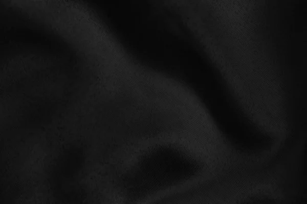 Czarne tło miękkiej tkaniny zasłoniętej — Zdjęcie stockowe