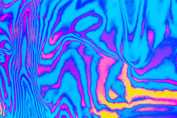 ネオンカラーのサイケデリック蛍光縞ゼブラテクスチャの背景 — ストック写真