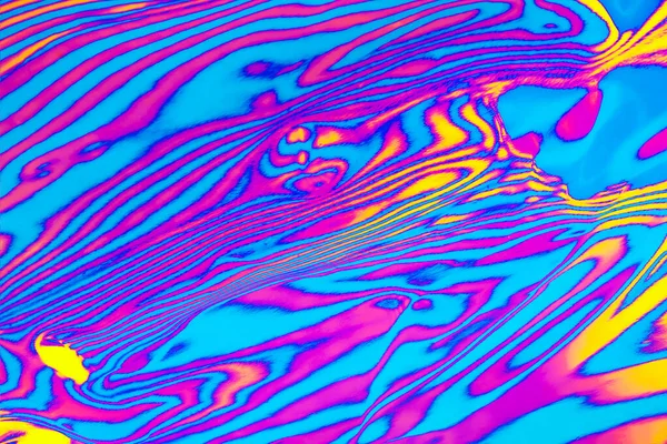 霓虹灯色迷幻荧光条纹斑马纹理背景 — 图库照片