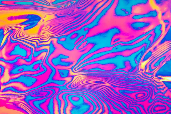 ネオンカラーのサイケデリック蛍光縞ゼブラテクスチャの背景 — ストック写真
