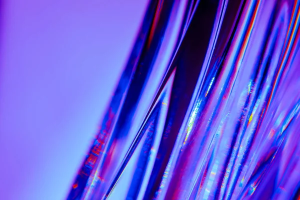 Abstract wazig neon holografische munt en blauwe golvende achtergrond — Stockfoto