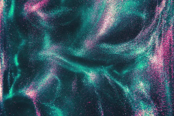 Abstrakt Eleganta Trendiga Detaljerade Mint Och Rosa Glitter Partiklar Flyter — Stockfoto