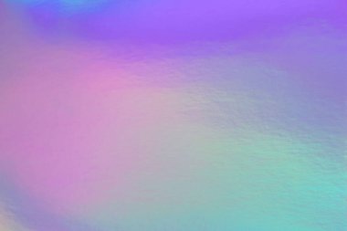 80 'lerin tarzında soyut gökkuşağı holografik arka planı. Mor, pembe ve parlak neon renkli bulanık doku.