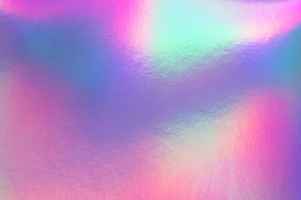 80 'lerin tarzında soyut gökkuşağı holografik arka planı. Mor, pembe ve parlak neon renkli bulanık doku.