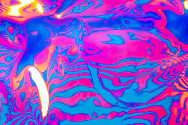 Abstract Trendy Neon Gekleurde Psychedelische Fluorescerende Gestreepte Zebra Getextureerde Neon — Stockfoto