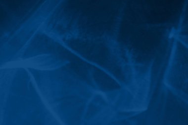 Modaya uygun mavi renkli düşük kontrastlı soyut arka plan ışık ve gölge yakıcı etkisi. Işık camdan geçer. Su altyapısı. 2020 yıllık renk eğilimi