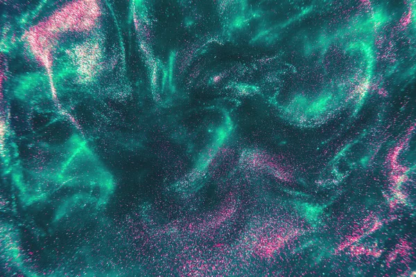 Mint och rosa glitter skimrande magi bokeh bakgrund — Stockfoto