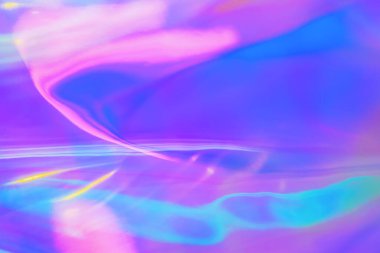 Mor, pembe ve nane renginde bulanık doku. 80 'ler tarzında soyut bir holografik arka plan. Sentetik dalga. Buhar dalgası stili. Retrowave, retro futurism, webpunk