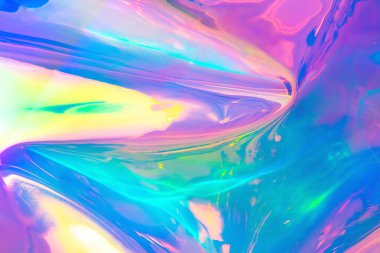 Mor, pembe ve nane renginde bulanık doku. 80 'ler tarzında soyut bir holografik arka plan. Sentetik dalga. Buhar dalgası stili. Retrowave, retro futurism, webpunk