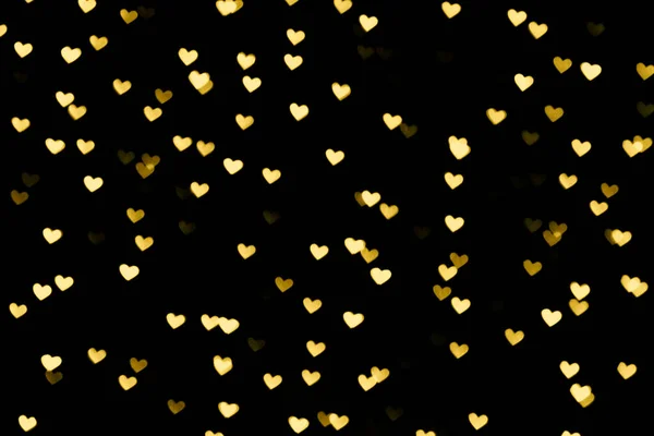 Efecto Superposición Festiva Corazón Dorado Bokeh Fondo Brillo Festivo Navidad —  Fotos de Stock