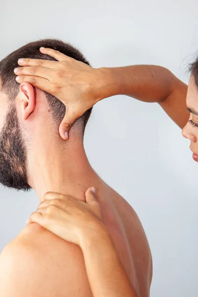Massage of neck — Stock Photo, Image