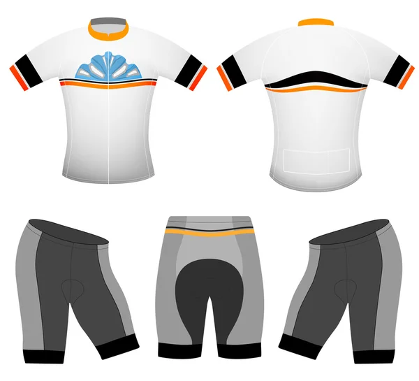 Chaleco ciclismo camiseta deportiva — Vector de stock