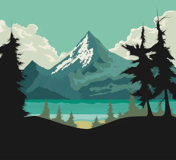 Göl sahne doğa manzara 