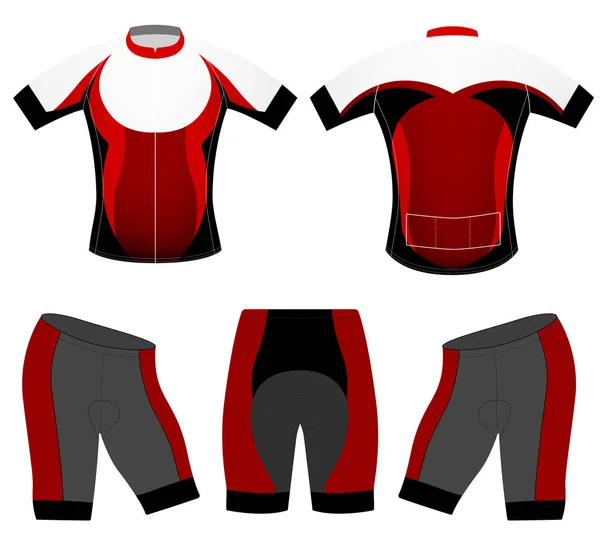 Abbigliamento ciclismo fashion design — Vettoriale Stock