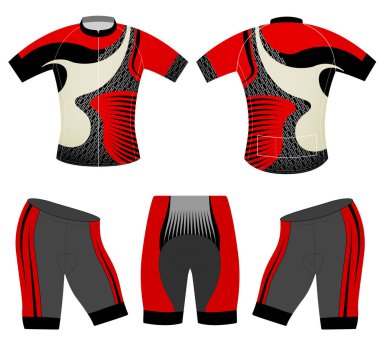 Cycling vest red style clipart