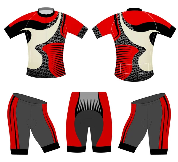 Gilet cycliste style rouge — Image vectorielle