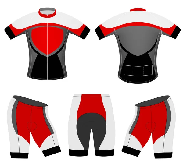 Camiseta deportiva chaleco ciclista — Vector de stock