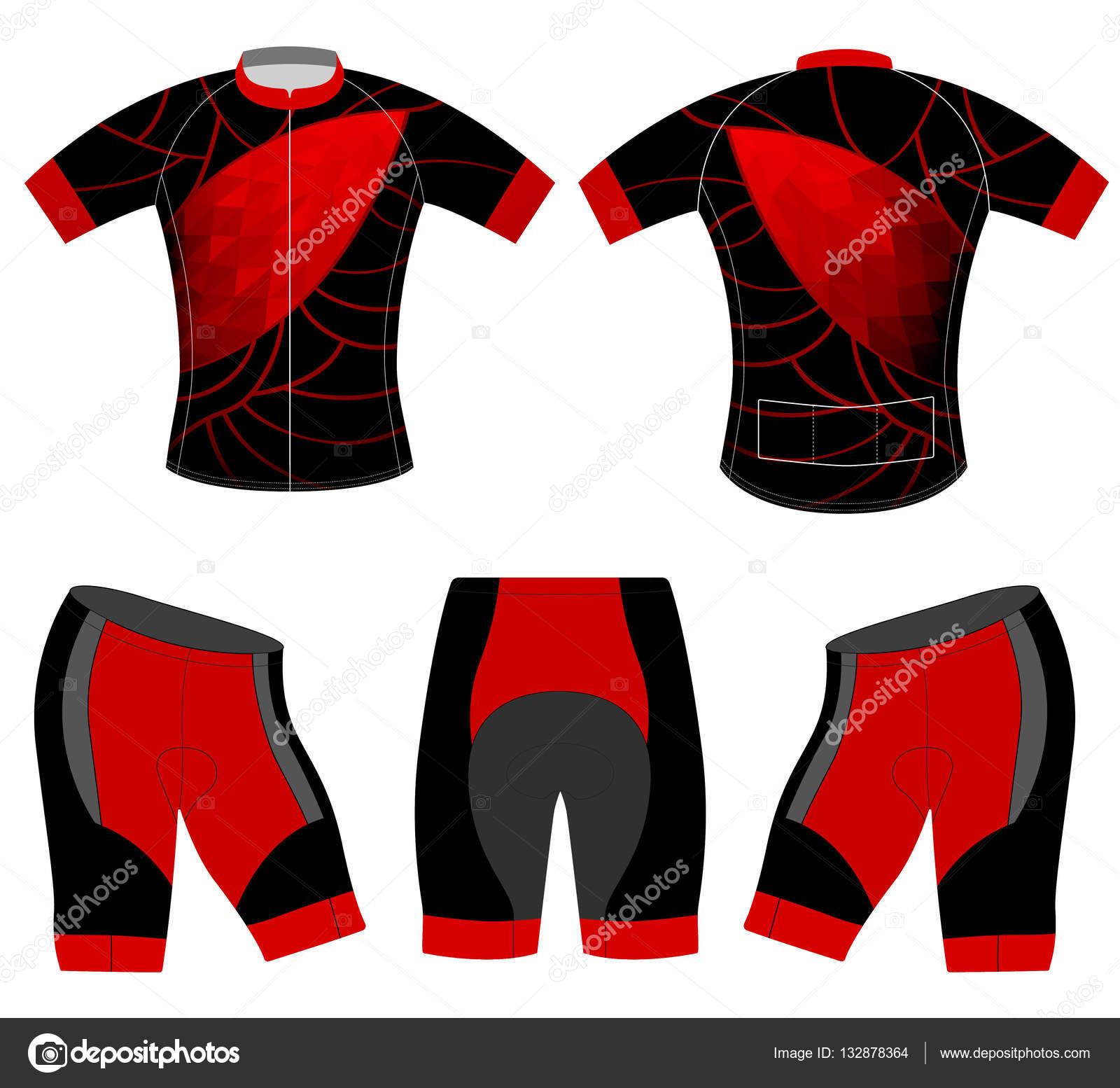 Shirt Template For Cycling Jersey Royalty Free Vector Image