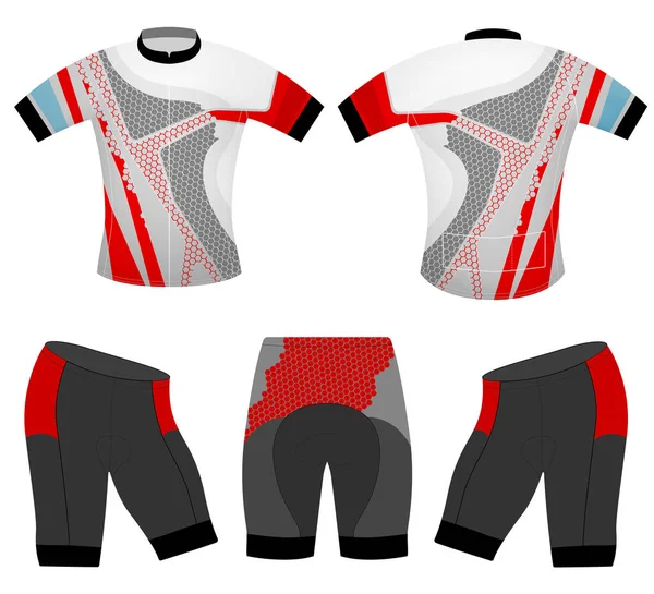 Gilet ciclismo sport t-shirt vettore — Vettoriale Stock