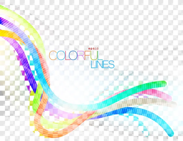 Lignes colorées forme scène vecteur — Image vectorielle