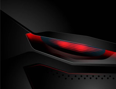 Metal kırmızı ışık sahne vektör