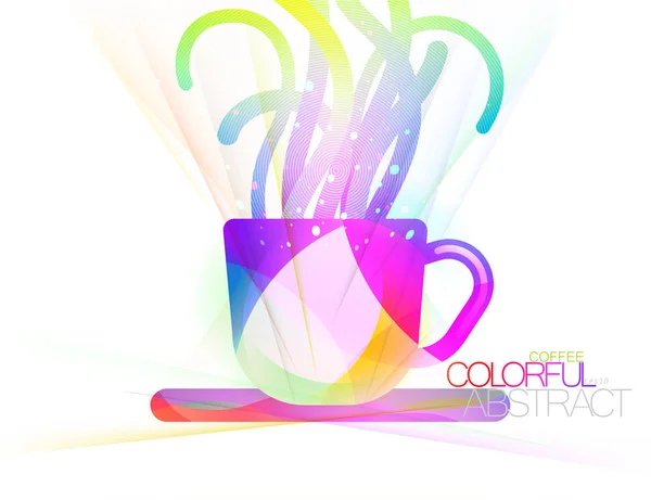 Kolorowy kubek kawy wektor pojęć — Wektor stockowy