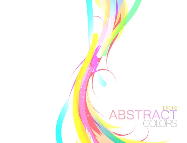 Colorful flowing on a white — Stock Vector