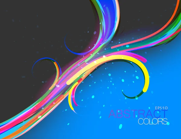 Colores curva que fluye vector — Vector de stock