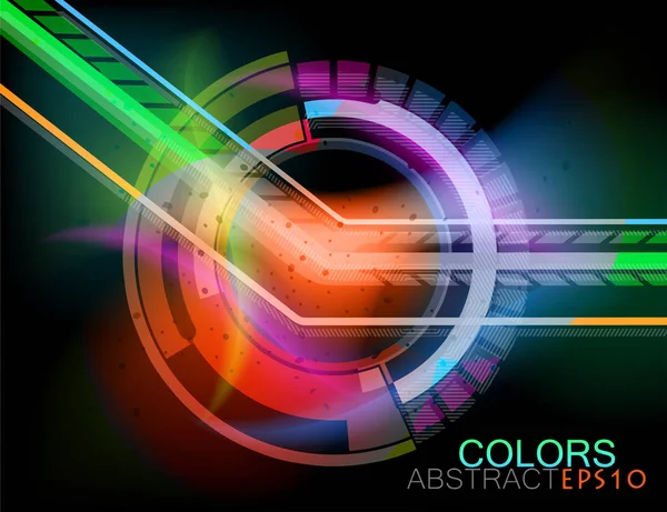 Transparante kleurrijke cirkelvorm scène vector — Stockvector