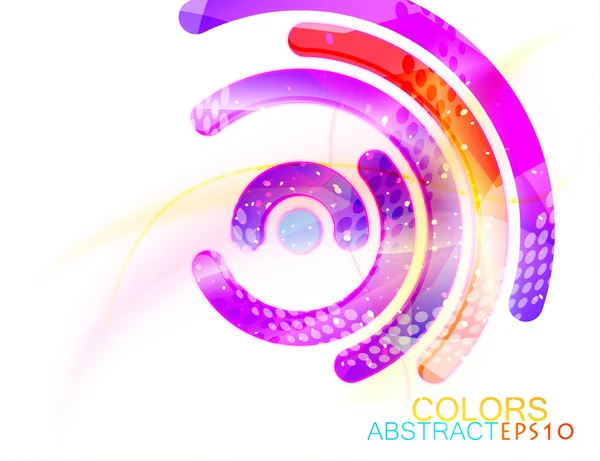 Escena de forma de colores cóncavos abstractos — Vector de stock