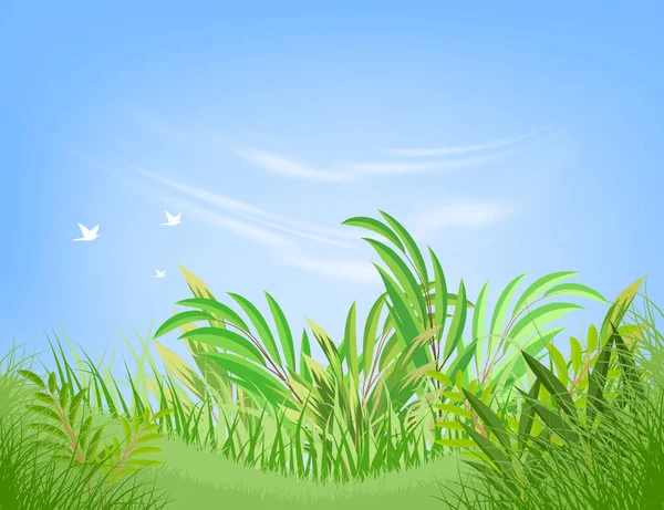 Scène de feuille verte — Image vectorielle
