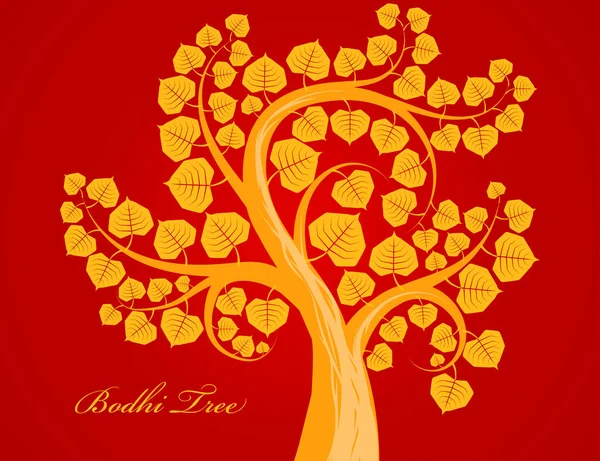Χρυσό δέντρο Bodhi — Διανυσματικό Αρχείο