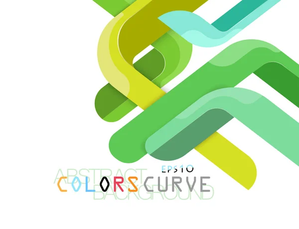 Colores verdes estilo curva abstracta — Archivo Imágenes Vectoriales