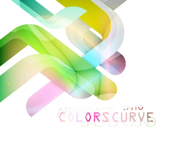 Translucent curve colors — Stock Vector