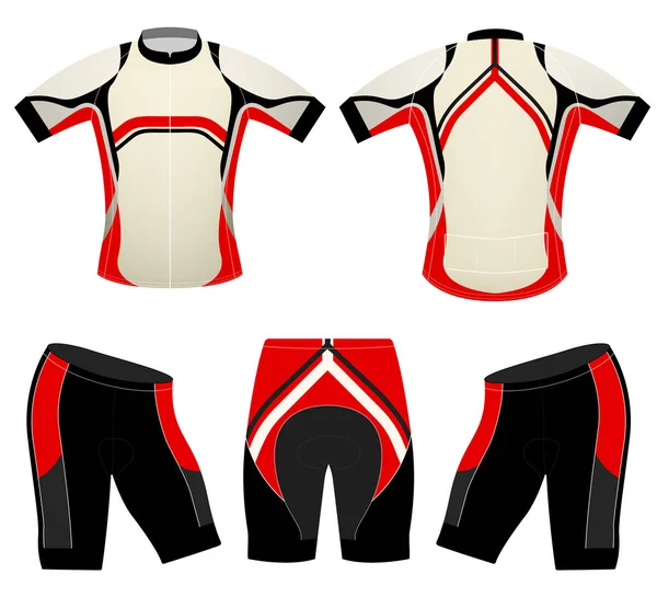 T-shirt de sport gilet cycliste — Image vectorielle